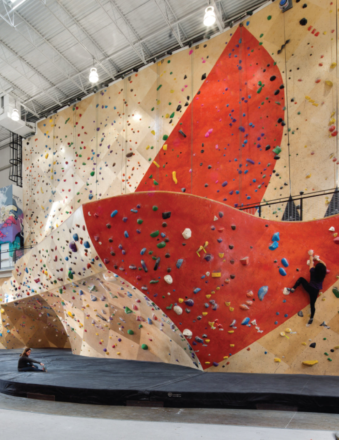 Community indoor rock climbing gym